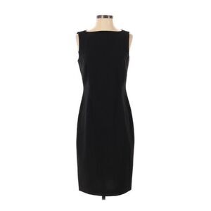 Elie Tahari Wool Sheath Sleeveless Dress Black Sz 6